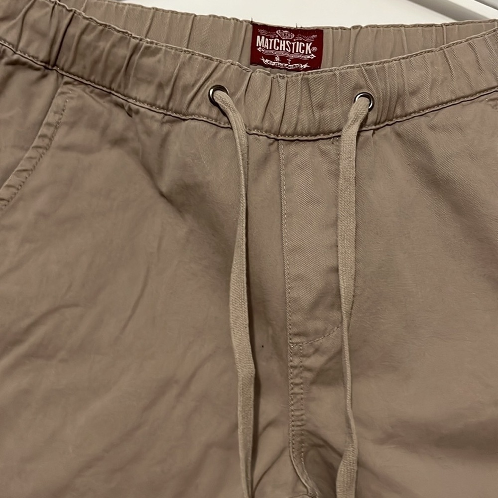 Matchstick size medium khaki joggers drawstring waist - Picture 3 of 11